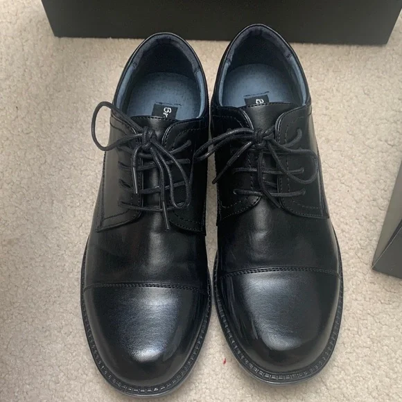 NWB Bruno Marc Men's Classic Black Oxfords - Picture 7 of 12